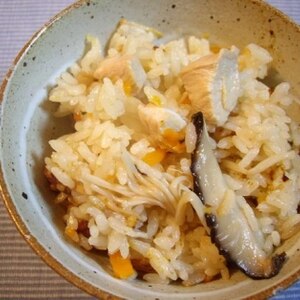 基本★鶏ときのこの炊き込みご飯